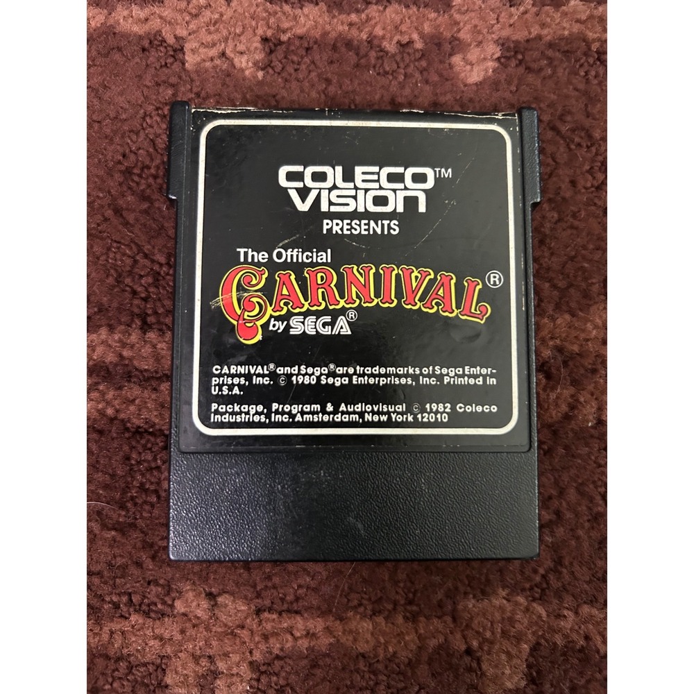 Carnival Sega‎ ColecoVision 1982 Video Game Cartridge Retro Arcade Port